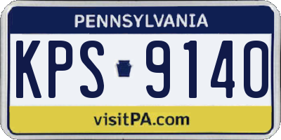 PA license plate KPS9140