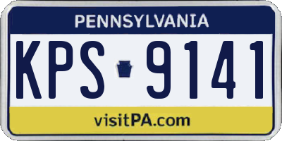 PA license plate KPS9141