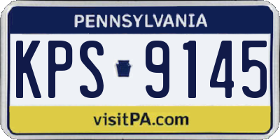 PA license plate KPS9145