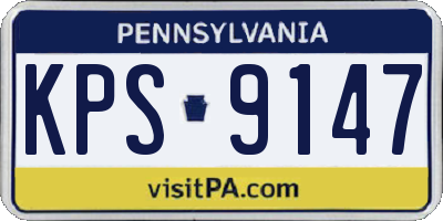 PA license plate KPS9147
