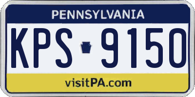 PA license plate KPS9150