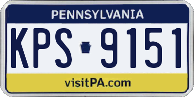 PA license plate KPS9151