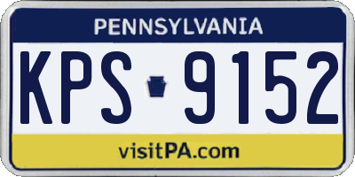 PA license plate KPS9152