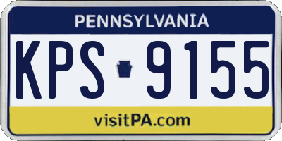 PA license plate KPS9155