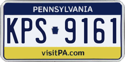 PA license plate KPS9161