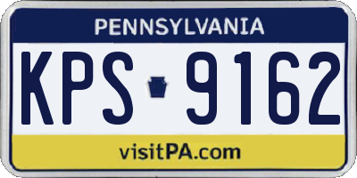 PA license plate KPS9162
