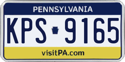 PA license plate KPS9165