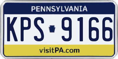 PA license plate KPS9166
