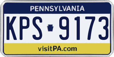 PA license plate KPS9173