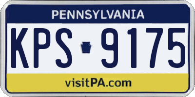 PA license plate KPS9175