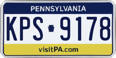PA license plate KPS9178