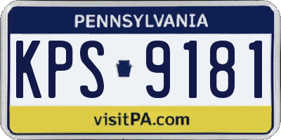 PA license plate KPS9181