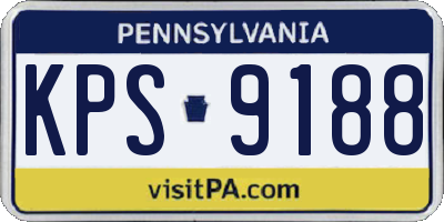 PA license plate KPS9188