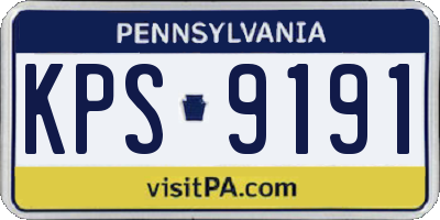 PA license plate KPS9191