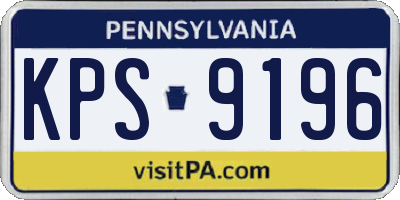 PA license plate KPS9196