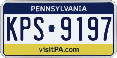 PA license plate KPS9197