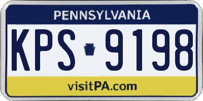 PA license plate KPS9198