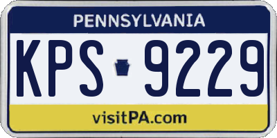 PA license plate KPS9229