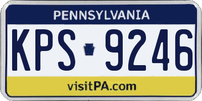 PA license plate KPS9246