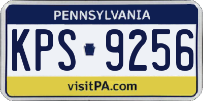 PA license plate KPS9256