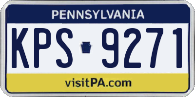 PA license plate KPS9271
