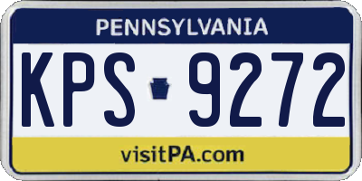 PA license plate KPS9272