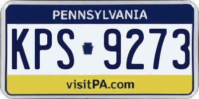PA license plate KPS9273