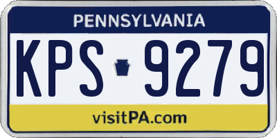 PA license plate KPS9279
