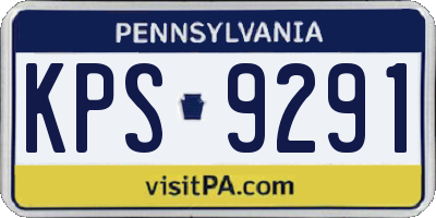 PA license plate KPS9291