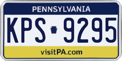 PA license plate KPS9295