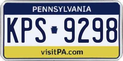 PA license plate KPS9298