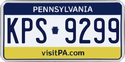 PA license plate KPS9299