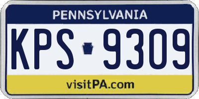 PA license plate KPS9309