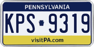 PA license plate KPS9319