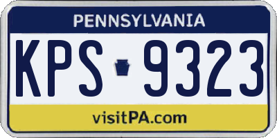 PA license plate KPS9323