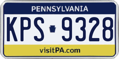 PA license plate KPS9328