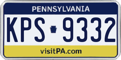 PA license plate KPS9332