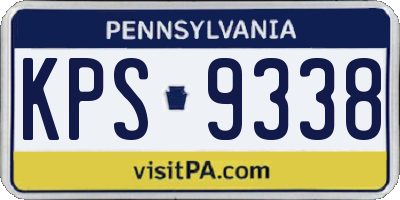 PA license plate KPS9338