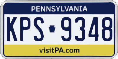 PA license plate KPS9348
