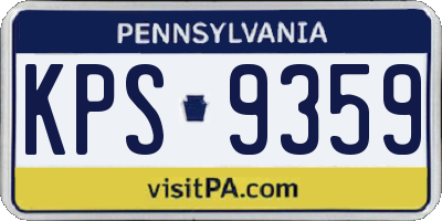 PA license plate KPS9359