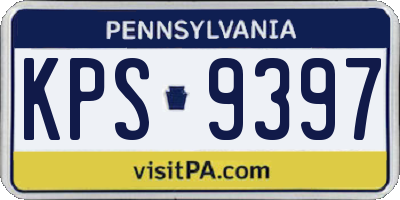PA license plate KPS9397