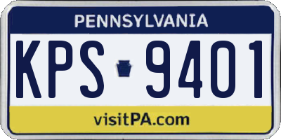 PA license plate KPS9401