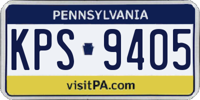 PA license plate KPS9405