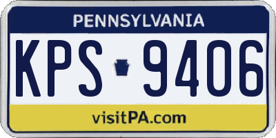 PA license plate KPS9406
