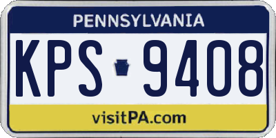 PA license plate KPS9408