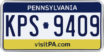 PA license plate KPS9409