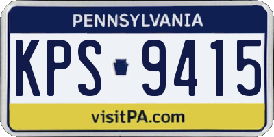 PA license plate KPS9415