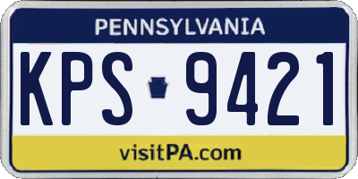 PA license plate KPS9421