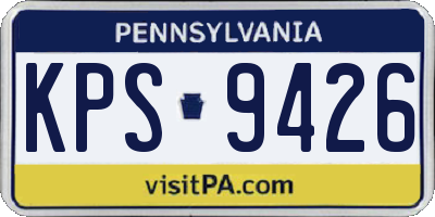 PA license plate KPS9426