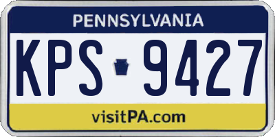 PA license plate KPS9427